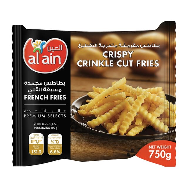 Al Ain Crispy Crinkle Cut Fries, 750g