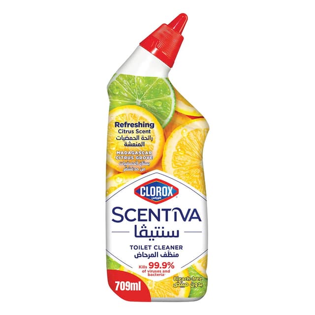 Clorox Scentiva Madagascar Citrus Grove Toilet Cleaner, 709ml