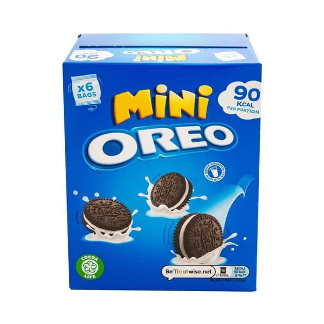 Oreo Mini Vanilla Sandwich Biscuits, 114g