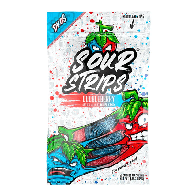 Sour Strips Double Berry Candy, 96g
