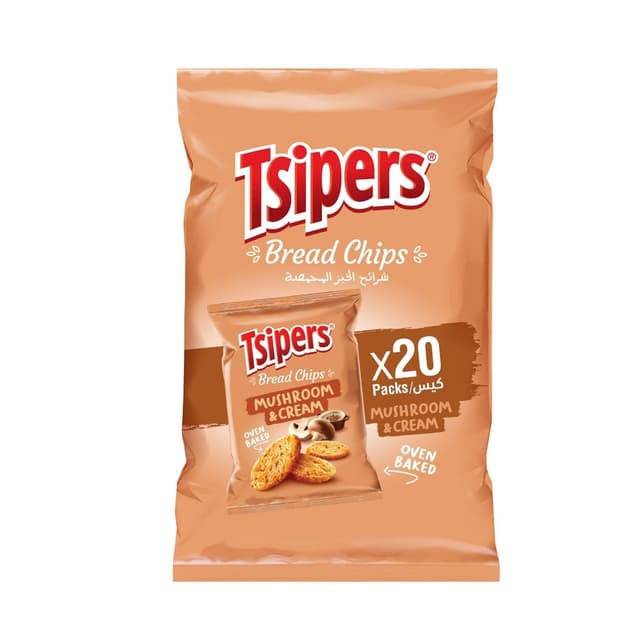 Tsipers Bread Chips Mushroom & Cream, 20x14g