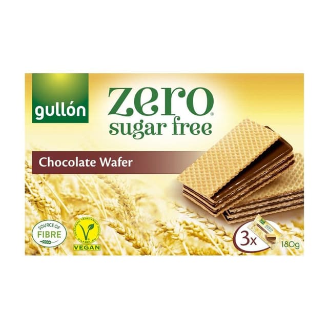 Gullon Zero Sugar Free Chocolate Wafer, 180g