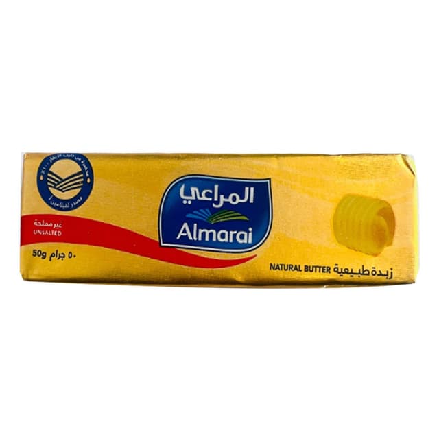 المراعي زبدة غير مملحة طبيعية، 50جم