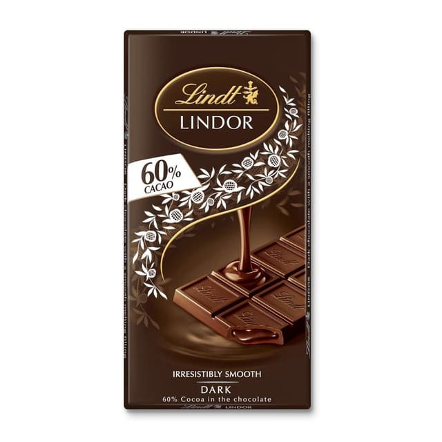 Lindt Lindor 60% Dark Chocolate Tablet, 100g