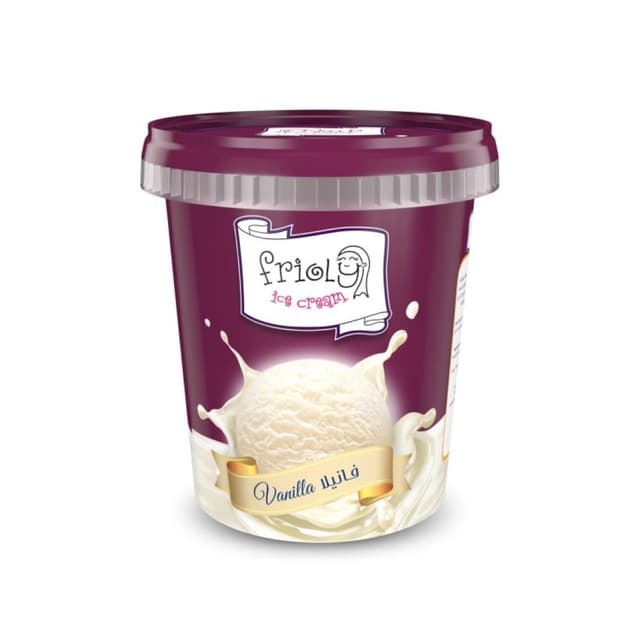 Frioly Ice Cream Vanilla Tub 500 ml