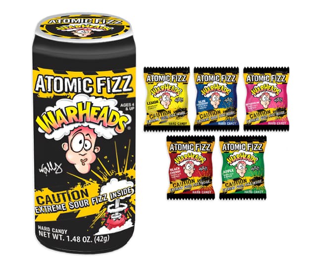 Warheads Atomic Fizz Extreme Sour Fizzing Hard Candy, 42g