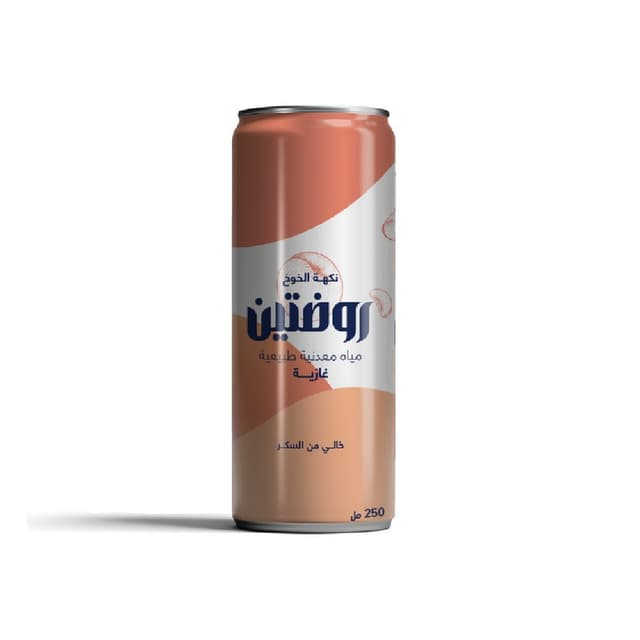 Rawdatain Carbonated Mineral Water Peach Flavour, 250 Ml
