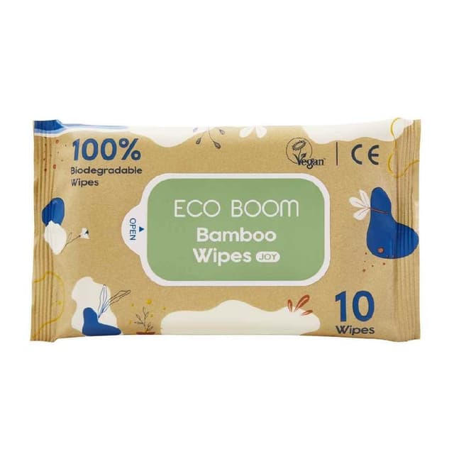 Eco Boom Bamboo Wipes, 10 S