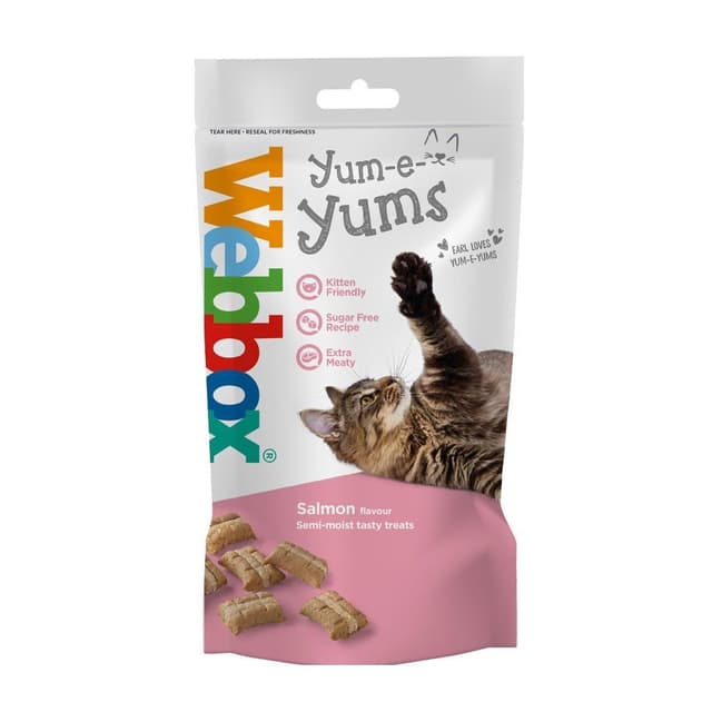 Webbox Yum-e-Yums Salmon Flavour Cat Treats, 40g