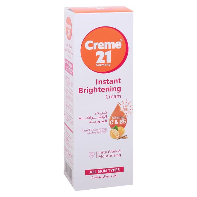 Creme 21 Instant Brightning Cream, 100ml