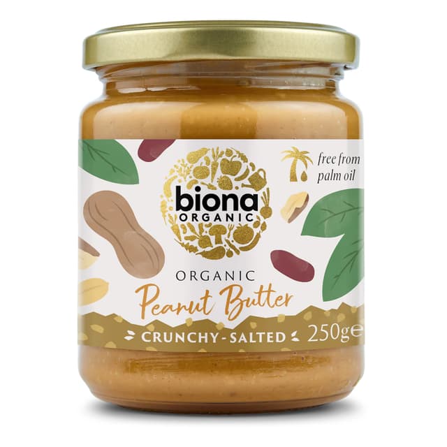 Biona Organic Crunchy Salted Peanut Butter, 250g