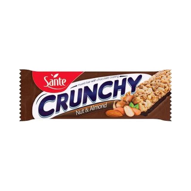 Sante Nuts And Almonds With Chocolate Coating Crunchy Bar, 40g