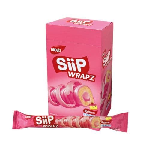 Nabati Siip Wrapz Richeese Strawberry, 12x14.5g