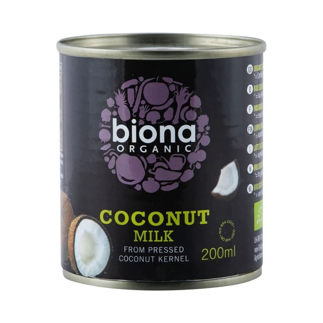 Biona Canned Coconut Milk, 200ml