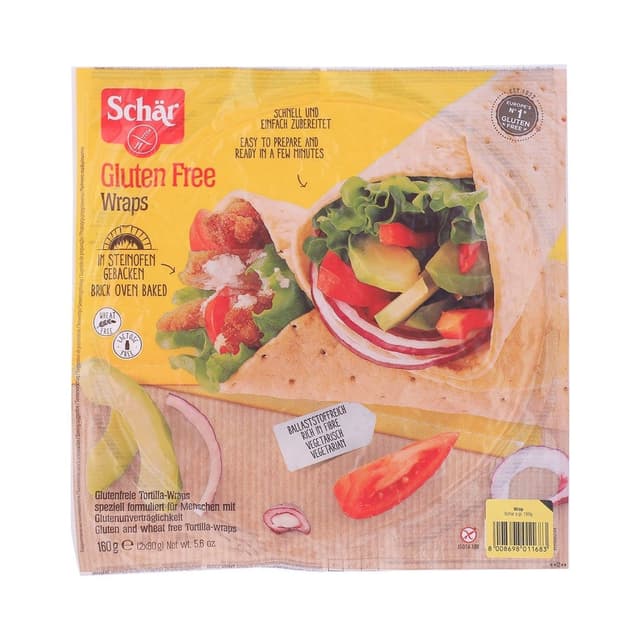 Schar Gluten Free Tortilla Wrap Bread, 160g