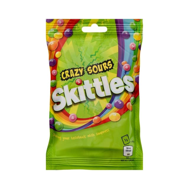 Skittles Crazy Sours Candy, 136g