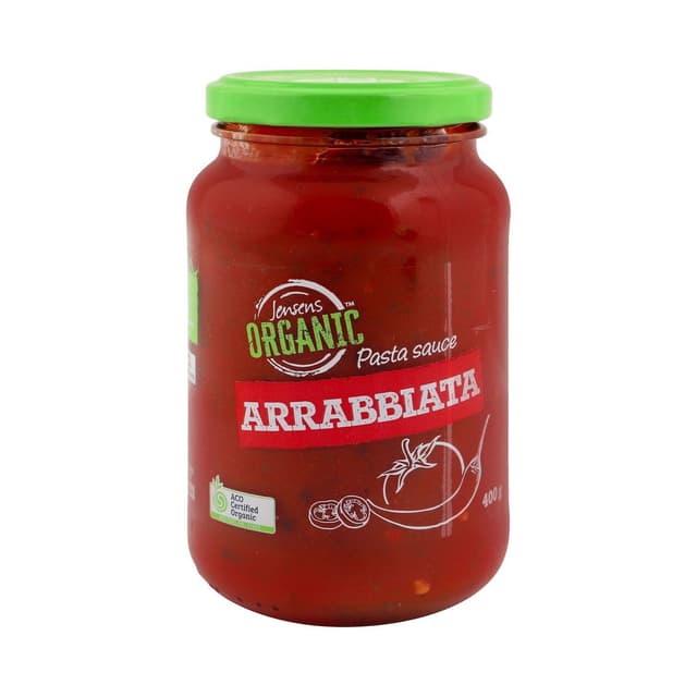 Jensens Organic Arrabbiata Pasta Sauce, 400g