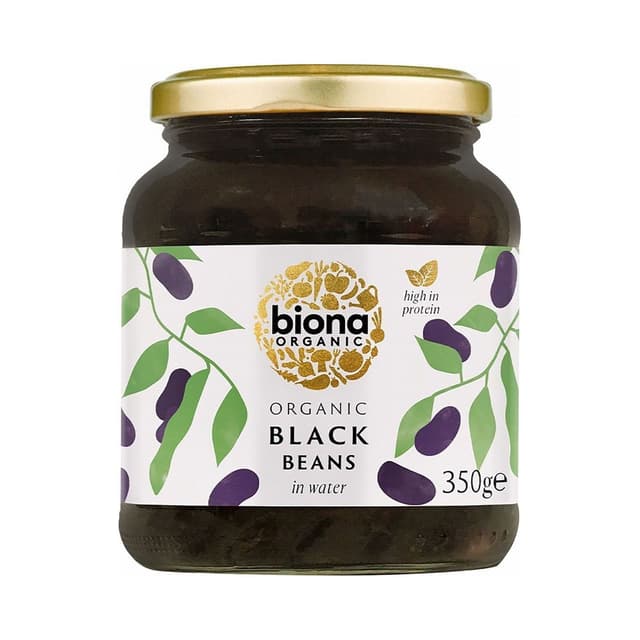Biona Organic Black Beans in Water, 350g