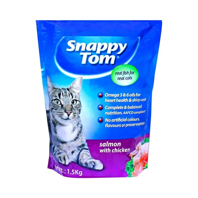 Snappy Tom Salmon with Chicken Cat Food 1.5 Kg