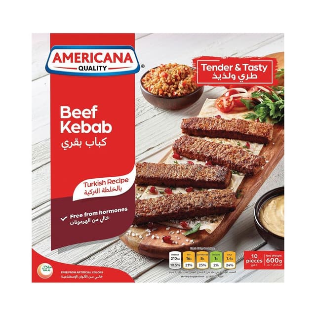 Americana Frozen Turkish Beef Kebabs 600g