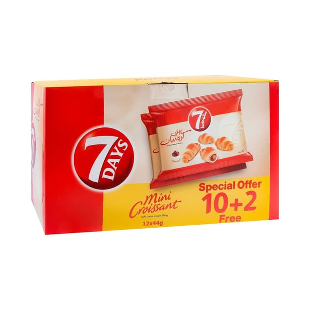 7 دايز شوكلت ميني كرواسون 12x44 جم