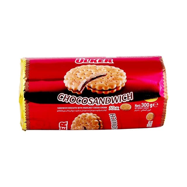 Ulker Choco Sandwich Biscuit with Hazelnut Cocoa Cream 300 g