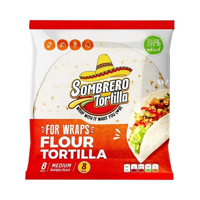 Sombrero Wheat Flour Tortilla, 8 inch, 340g