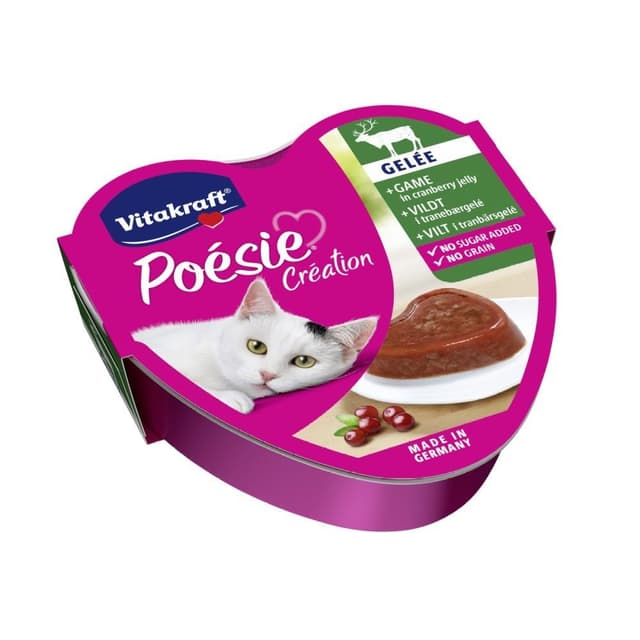Vitakraft Poesie Game with Cranberry Jelly Cat Food, 85g