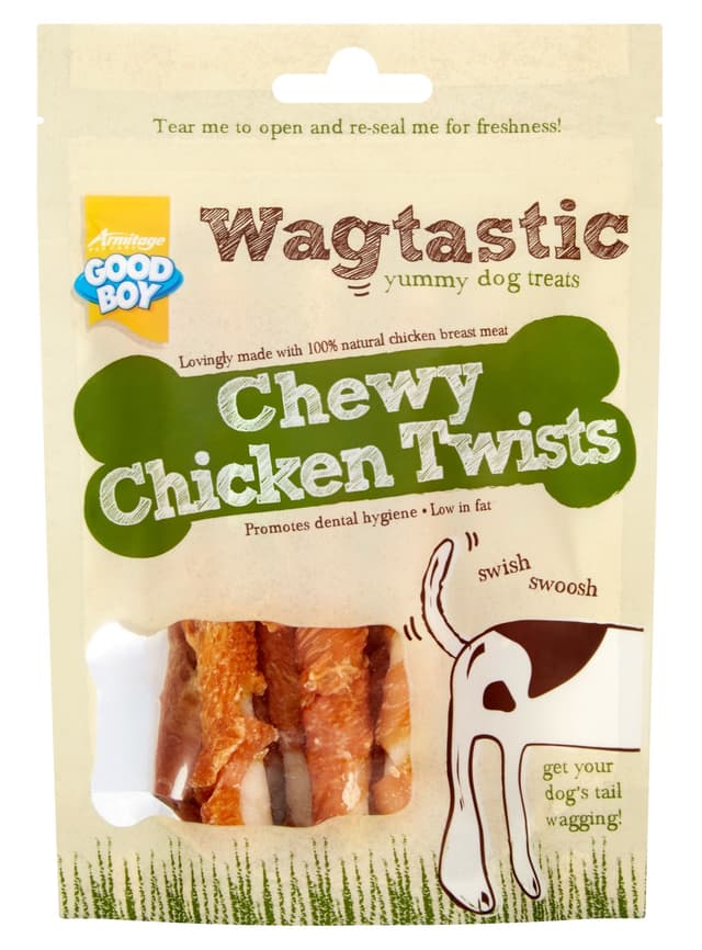 Armitage Good Boy Wagtastic Chewy Chicken Twist Dog Treats, 70g