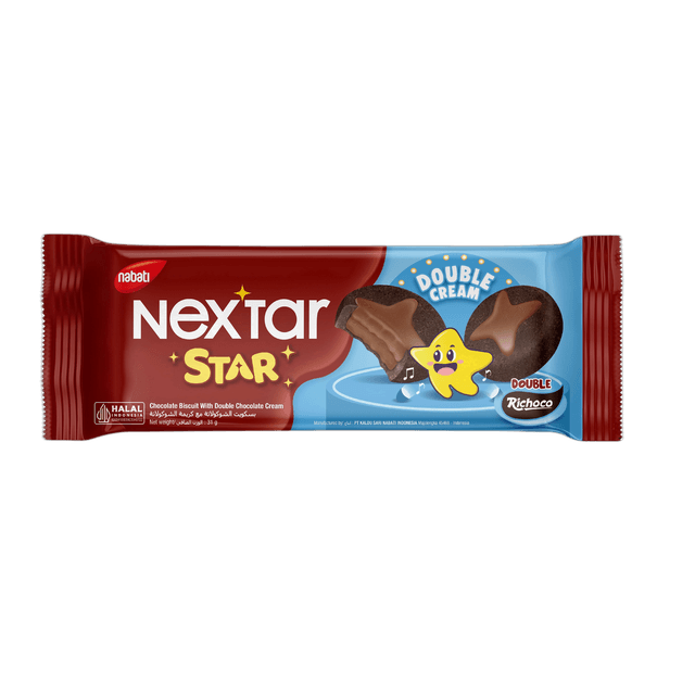 Nabati Nextar Star Chocolate Biscuit With Double Chocolate Cream, 31g