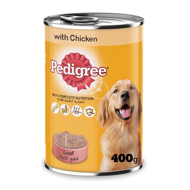 Pedigree Wet Dog Food with Chicken in Loaf, 400g