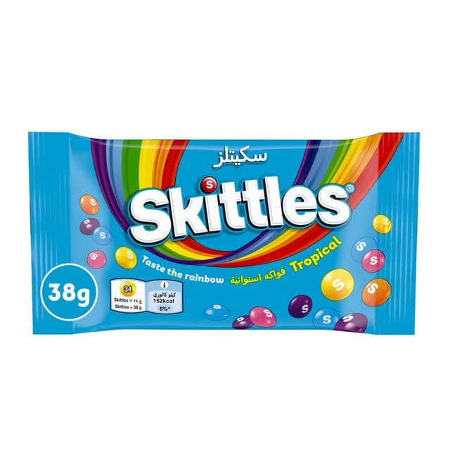 سكيتلز حلوى فواكه استوائية 38 جم