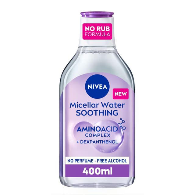 Nivea Face Micellar Water Makeup Remover for All Skin Types, 400ml