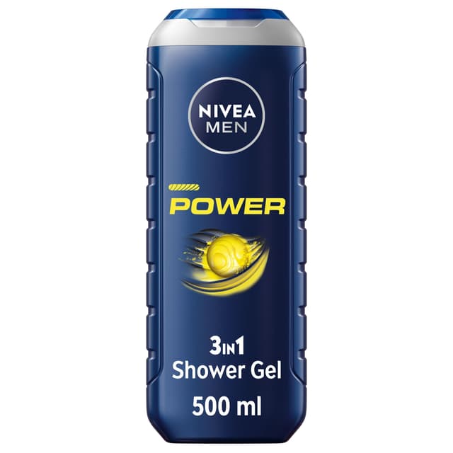Nivea Men 3 in 1 Power Fresh 24H Fresh Effect Citrus Scent Shower Gel, 500ml