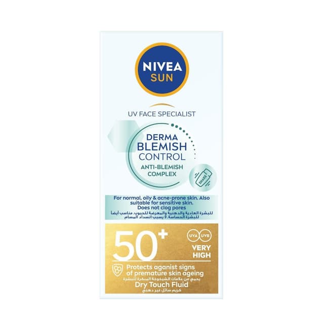 Nivea Sun UV SPF 50+ Derma Skin Clear Cream, 40ml