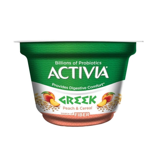أكتيفيا يوغورت يوناني نكهة خوخ وحبوب، 150g