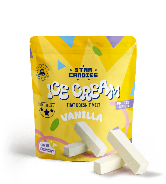Star Candies Freeze-Dried Vanilla Ice Cream Candy, 16g