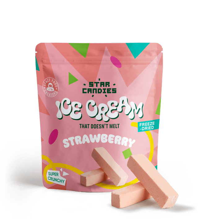 Star Candies Freeze-Dried Strawberry Ice Cream Candy, 16g