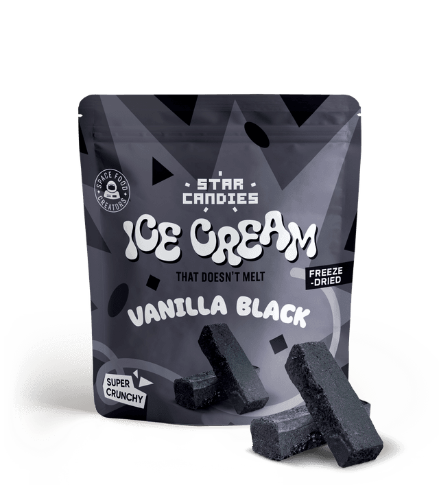Star Candies Freeze-Dried Black Vanilla Ice Cream Candy, 16g
