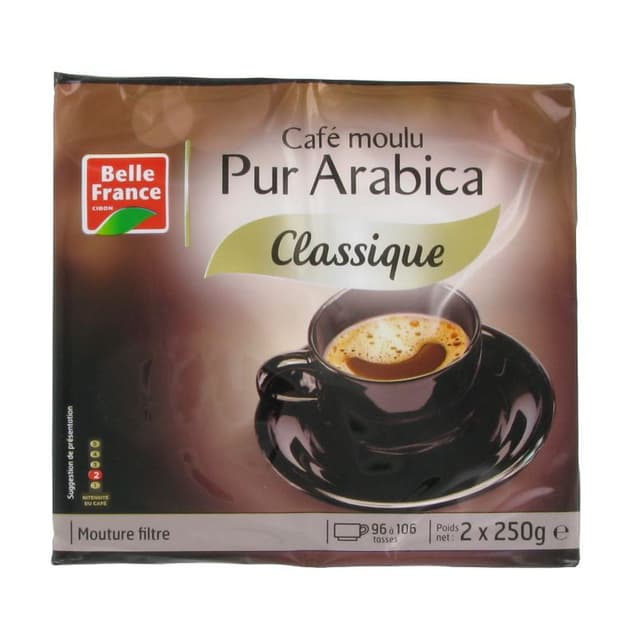 Belle France Classique Pur Arabica Ground Coffee, 2x250g