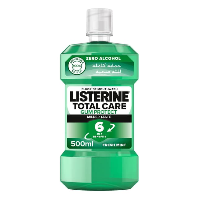 Listerine Total Care Gum Protect 6in1 Milder Taste Mouthwash Fresh Mint Flavor