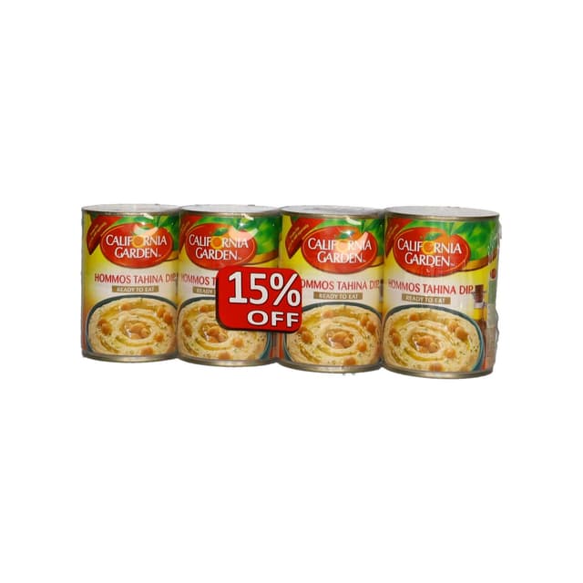 كاليفورنيا جاردن حمص طحينة 400 جم x 4 قطع 15% خصم