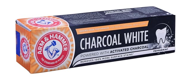 Arm & Hammer Charcoal White Toothpaste Peppermint Flavor, 75ml