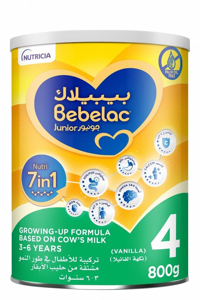 Bebelac Junior Nutri 7in1 Infant Milk Formula Stage 4 (3-6 Years), 800g