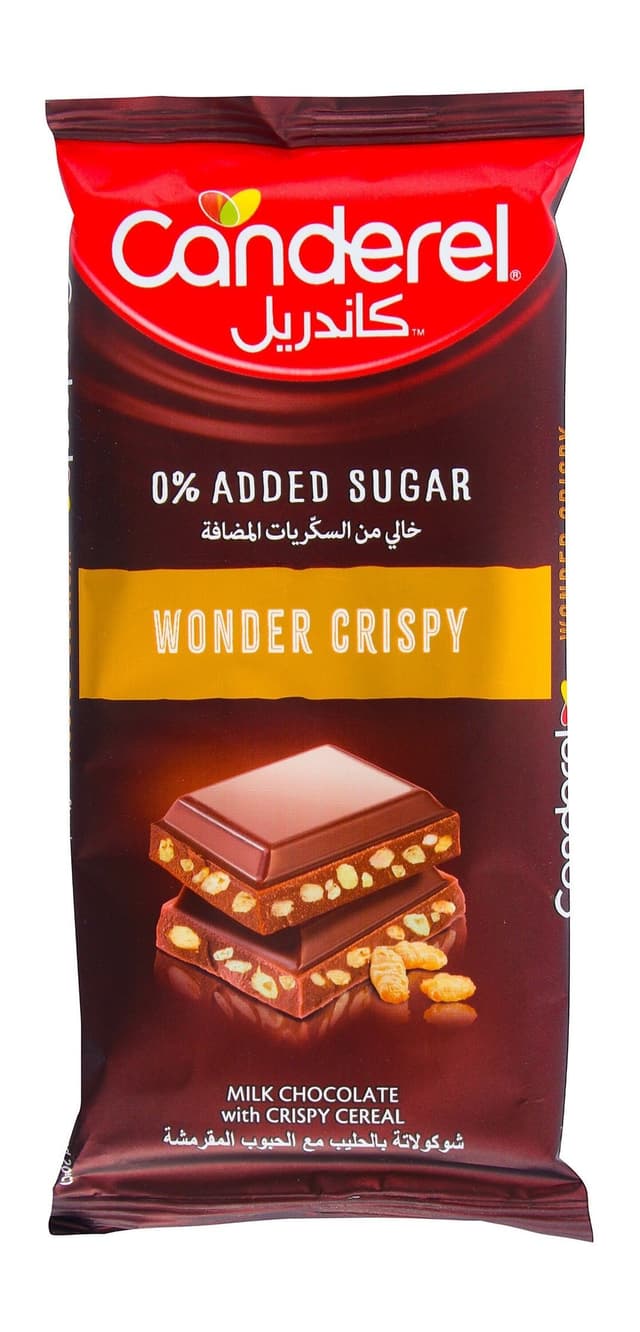Canderel Wonder Crispy Milk Chocolate Slab with Cereal, 100g