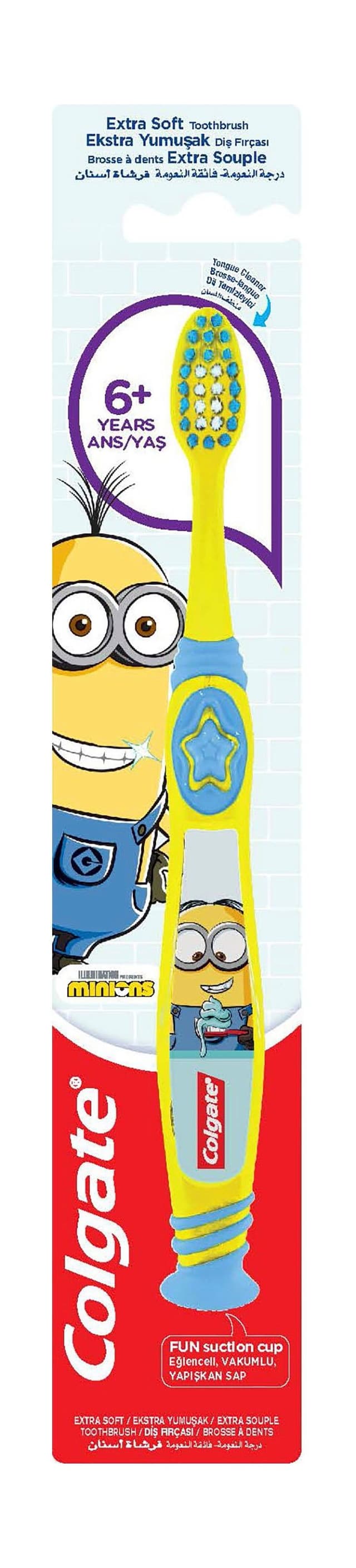 Colgate Minions Blue & Yellow Extra Soft Toothbrush (6+ Years), 1 Piece