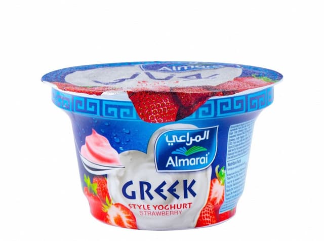 المراعي زبادي على الطريقة اليونانية كامل الدسم فراولة، 150g