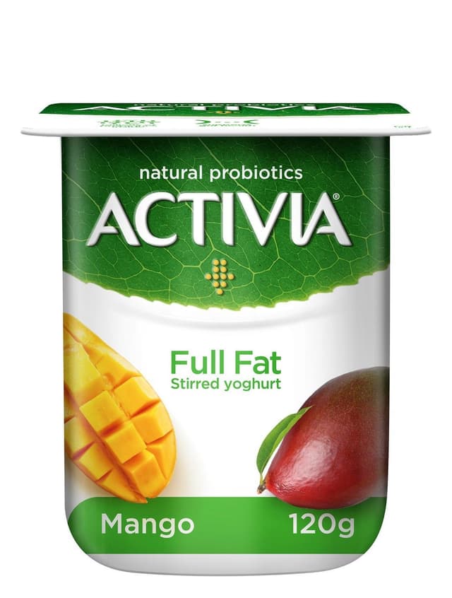 Activia Full Fat Mango Stirred Yogurt, 120g