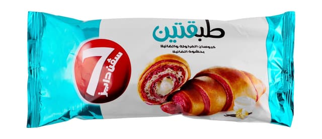 سفن دايز ميني كروسان الفراولة والفانيلا بحشوة الفانيلا 90 جم
