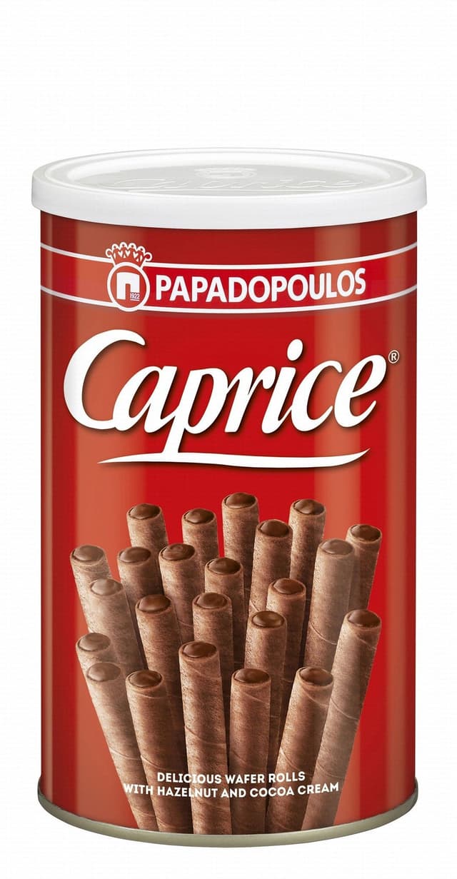 Caprice Wafer Rolls Filled with Hazelnut & Cocoa Cream, 250g
